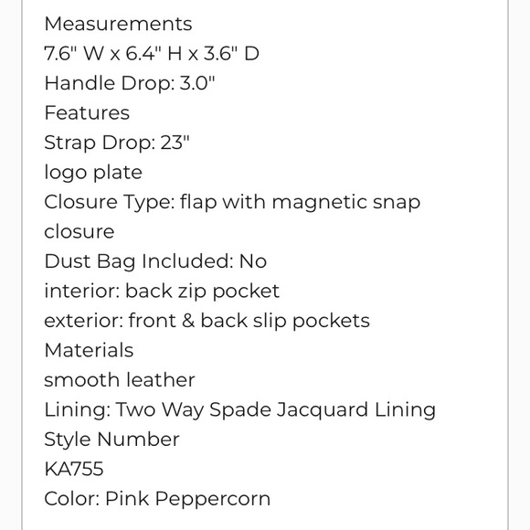 🎉NWT Kate Spade ♠️ Reegan smooth leather Pink Peppercorn tote with strap - Picture 14 of 14